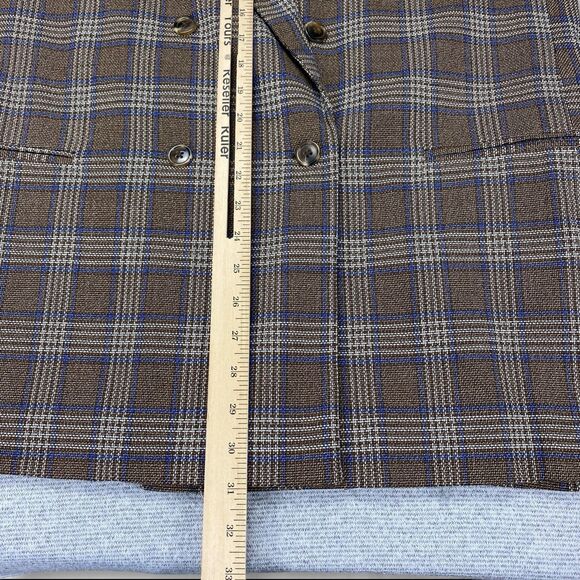 Urban Outfitters Brown Plaid Blazer Womens Size X-Large MSRP: $129 - Picture 12 of 16